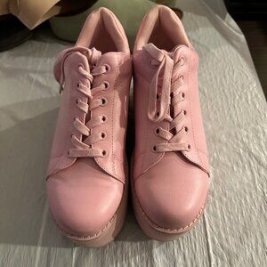Pink Platform Sneakers